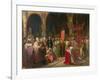 Louis VII (circa 1120-1180) the Young, King of France Taking the Banner in St. Denis in 1147, 1840-Jean Baptiste Mauzaisse-Framed Giclee Print