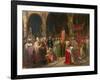 Louis VII (circa 1120-1180) the Young, King of France Taking the Banner in St. Denis in 1147, 1840-Jean Baptiste Mauzaisse-Framed Giclee Print