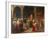 Louis VII (circa 1120-1180) the Young, King of France Taking the Banner in St. Denis in 1147, 1840-Jean Baptiste Mauzaisse-Framed Giclee Print