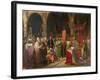 Louis VII (circa 1120-1180) the Young, King of France Taking the Banner in St. Denis in 1147, 1840-Jean Baptiste Mauzaisse-Framed Giclee Print