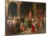 Louis VII (circa 1120-1180) the Young, King of France Taking the Banner in St. Denis in 1147, 1840-Jean Baptiste Mauzaisse-Mounted Giclee Print
