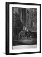 Louis VII, King of France before Becket's Tomb, Canterbury Cathedral, 12th Century-W Sharp-Framed Giclee Print