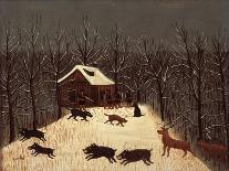 Hunting (Winter with Dogs)-Louis Vivin-Art Print