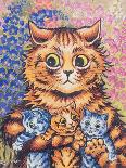 By Road and Rail in Catland, 20Th-Louis Wain-Framed Giclee Print