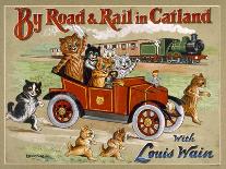 By Road and Rail in Catland, 20Th-Louis Wain-Framed Premium Giclee Print