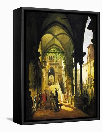Louis XI at Barolo Castle-Giovanni Migliara-Framed Stretched Canvas