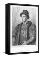 Louis XI by Jacques Etienne Pannier-Stefano Bianchetti-Framed Stretched Canvas