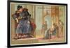 Louis XI of France Being Presented with the First Bible Printed in France-null-Framed Giclee Print