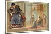 Louis XI of France Being Presented with the First Bible Printed in France-null-Mounted Giclee Print