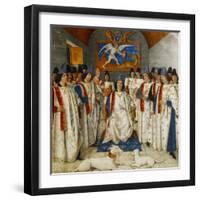 Louis Xi Presiding Over a Meeting of the Order Os Saint Michel-Jean Fouquet-Framed Giclee Print