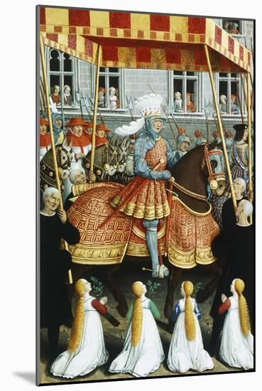Louis XII Entering Genoa, Miniature from the Voyage to Genoa-null-Mounted Giclee Print