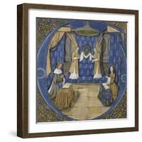 Louis XII et Anne de Bretagne en prière-null-Framed Giclee Print
