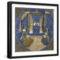 Louis XII et Anne de Bretagne en prière-null-Framed Giclee Print