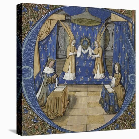 Louis XII et Anne de Bretagne en prière-null-Stretched Canvas