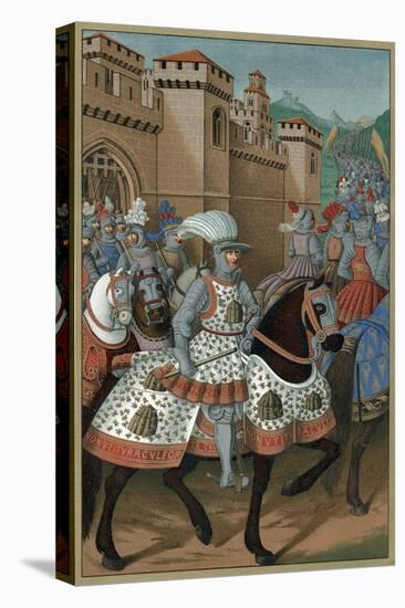 Louis XII, King of France, Riding Out with His Army to Chastise the City of Genoa, 24 April 1507-Jean Marot-Stretched Canvas