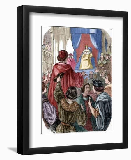 Louis XII of France (1462-1515) in the States General, 1506-Louis Dupre-Framed Giclee Print