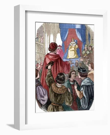 Louis XII of France (1462-1515) in the States General, 1506-Louis Dupre-Framed Giclee Print