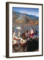 Louis XII Receive Six Genosese Burghers - by Jean Bourdichon-null-Framed Giclee Print