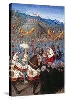 Louis XII Receive Six Genosese Burghers - by Jean Bourdichon-null-Stretched Canvas