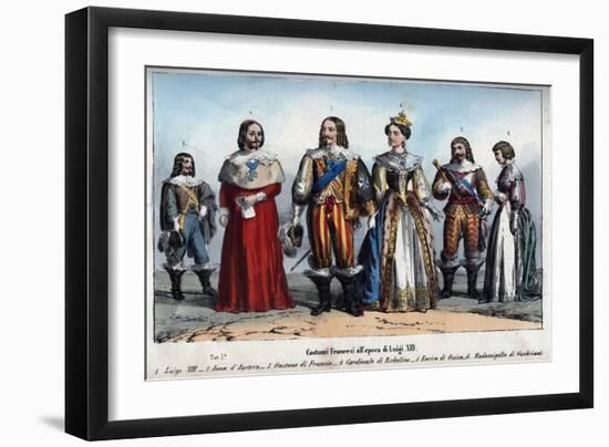 Louis XIII and Anne of Austria-Stefano Bianchetti-Framed Giclee Print