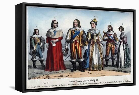 Louis XIII and Anne of Austria-Stefano Bianchetti-Framed Stretched Canvas