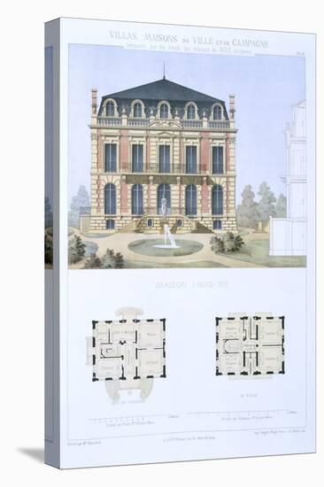 Louis Xiii House, from 'Town and Country Houses Based on the Modern Houses of Paris', C.1864-Olive-Stretched Canvas