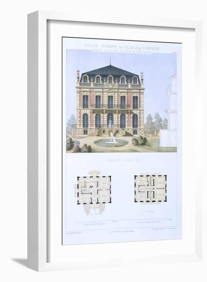 Louis Xiii House, from 'Town and Country Houses Based on the Modern Houses of Paris', C.1864-Olive-Framed Giclee Print