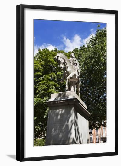 Louis Xiii Statue in Place Des Vosges in the Marais, Paris, France, Europe-Mark Sunderland-Framed Photographic Print