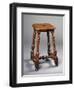 Louis XIII Style Oak Stool with H Shaped Stretchers, France-null-Framed Giclee Print