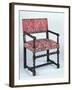 Louis XIII Style Walnut Chair with Twist Turned Arms and Legs, France-null-Framed Giclee Print