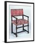 Louis XIII Style Walnut Chair with Twist Turned Arms and Legs, France-null-Framed Giclee Print