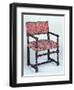 Louis XIII Style Walnut Chair with Twist Turned Arms and Legs, France-null-Framed Giclee Print