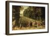 Louis XIII with a Hunting Party in the Forest at Marly-Sebastian Vrancx-Framed Giclee Print