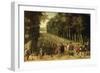 Louis XIII with a Hunting Party in the Forest at Marly-Sebastian Vrancx-Framed Giclee Print