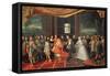 Louis XIV (1638-1715) and Philippe IV (1605-65) at Isle Des Faisans, 7 November 1659-Laumosnier-Framed Stretched Canvas