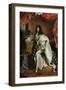 Louis XIV (1638-1715) in Royal Costume, 1701-Hyacinthe Rigaud-Framed Giclee Print