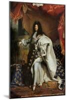 Louis XIV (1638-1715) in Royal Costume, 1701-Hyacinthe Rigaud-Mounted Giclee Print