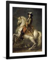 Louis XIV à cheval, roi de France et de Navarre (1638-1715)-René Antoine Houasse-Framed Giclee Print