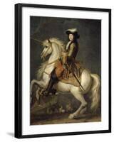 Louis XIV à cheval, roi de France et de Navarre (1638-1715)-René Antoine Houasse-Framed Giclee Print