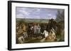 Louis XIV, accompagné de Turenne, du futur maréchal de Duras, visite sous le feu de l'ennemi les-Baudoin Yvart-Framed Giclee Print