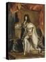 Louis XIV âgé de 63 ans en grand costume royal-Hyacinthe Rigaud-Stretched Canvas