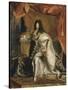 Louis XIV âgé de 63 ans en grand costume royal-Hyacinthe Rigaud-Stretched Canvas