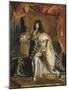 Louis XIV âgé de 63 ans en grand costume royal-Hyacinthe Rigaud-Mounted Giclee Print