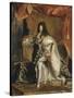 Louis XIV âgé de 63 ans en grand costume royal-Hyacinthe Rigaud-Stretched Canvas