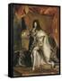 Louis XIV âgé de 63 ans en grand costume royal-Hyacinthe Rigaud-Framed Stretched Canvas