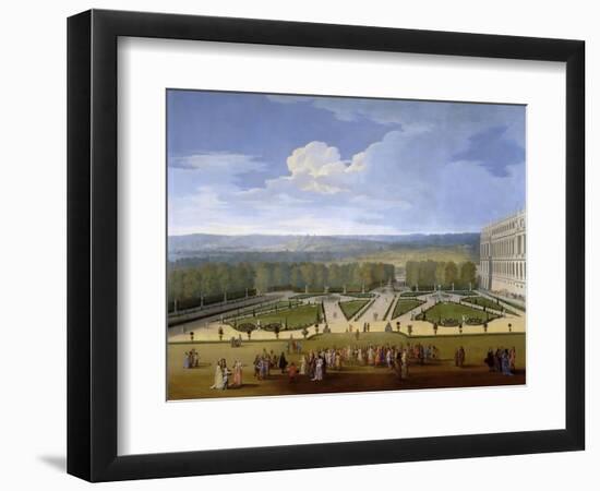 Louis XIV and His Court on a Promenade in the Gardens of Versailles-Etienne Allegrain-Framed Giclee Print