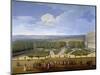 Louis XIV and His Court on a Promenade in the Gardens of Versailles-Etienne Allegrain-Mounted Giclee Print