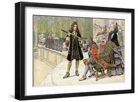 Louis XIV and Jacques Cassini Observing an Eclipse-Stefano Bianchetti-Framed Giclee Print