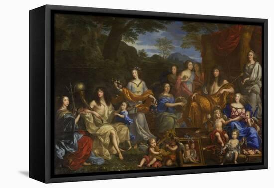 Louis XIV and the Royal Family, 1670-Jean Nocret-Framed Stretched Canvas