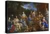 Louis XIV and the Royal Family as Divinities on Mt. Olympus-Jean Nocret-Stretched Canvas